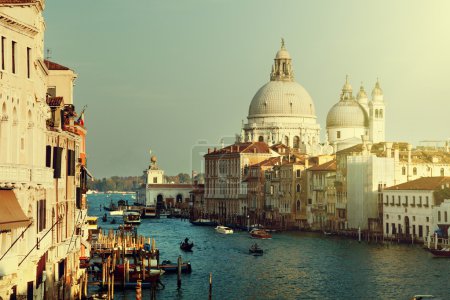 Grand Canal and Basilica Santa Maria della Salute, Venice, Italy
