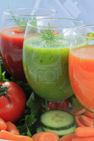 Healthy diet, fresh vegetable juices - detox