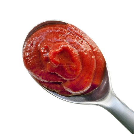 Spoonful of Tomato Paste Isolated