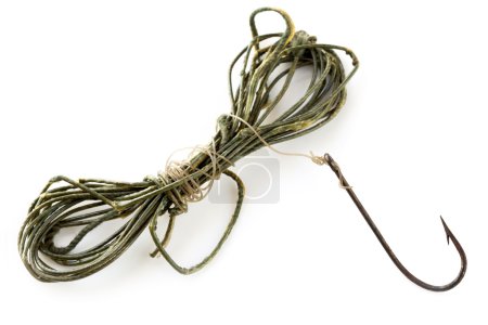 Vintage Fishing Line and Rusted Hook
