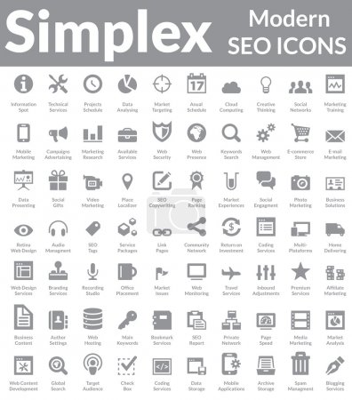 Simplex - Modern SEO Icons (Dark Version)