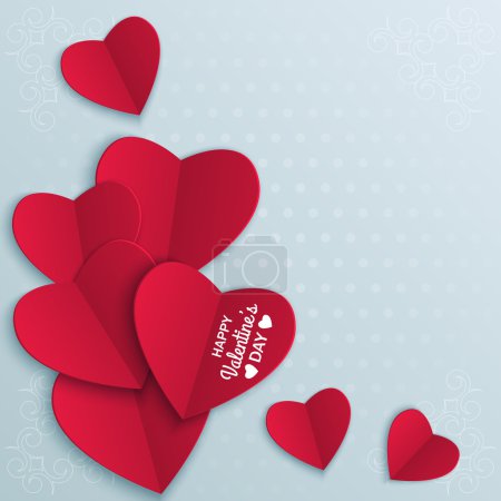 Valentine's day background with paper heart.