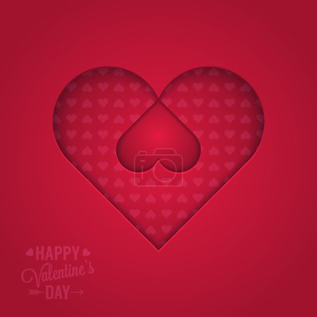 Valentine's day abstract background with paper heart.