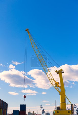Sagunto port dock crane in Valencia