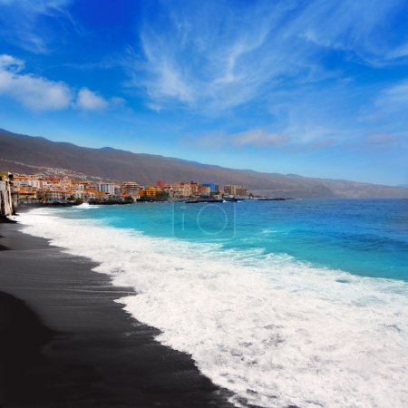 Candelaria black sand beach in Tenerife