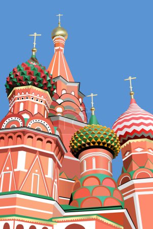St. basil cathedral moscow vector