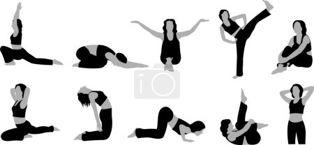 Yoga girl vector