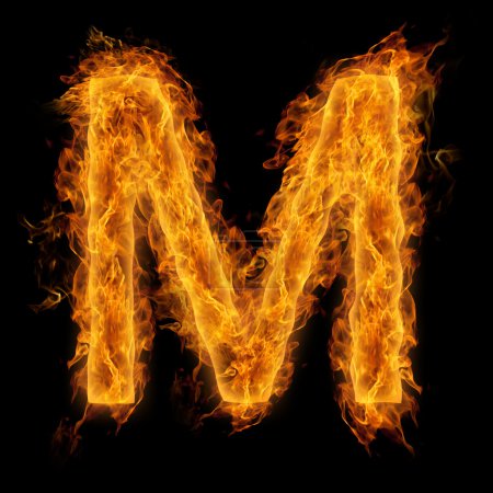 Flaming Letter M