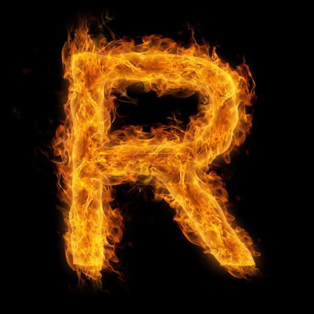 Flaming Letter R