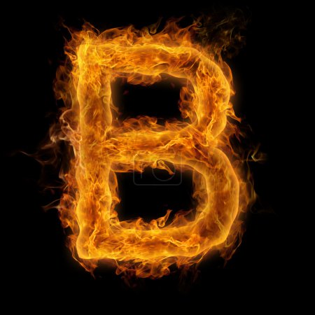 Flaming Letter B