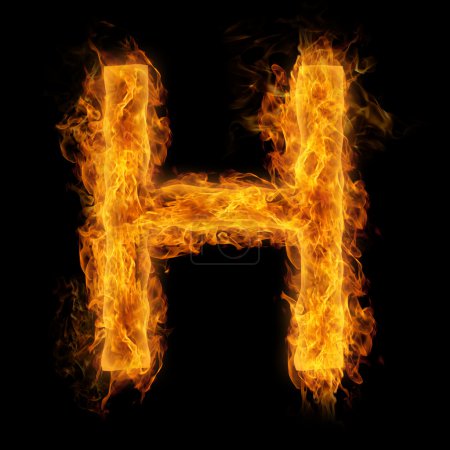 Flaming Letter H