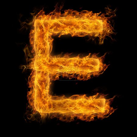 Flaming Letter E