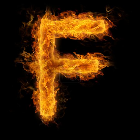 Flaming Letter F
