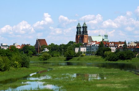 River Warta and Archicathedral Basilica