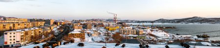 Panoramic view of Petropavlovsk-Kamchatsky city