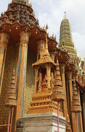 beautiful Buddhist temple gable