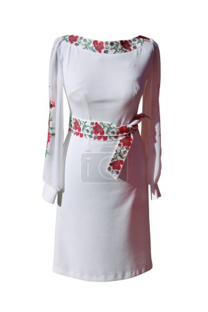 Ukrainian dress on white background
