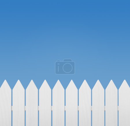 Wooden fence against clear sky