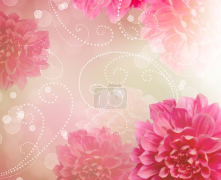 Flowers Abstract Design Art Background. Floral Wallpaper