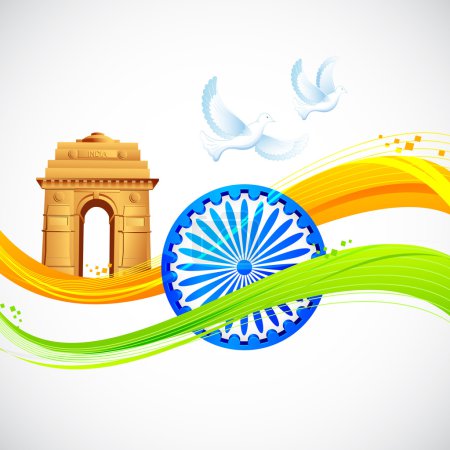 India Gate on Indian Flag