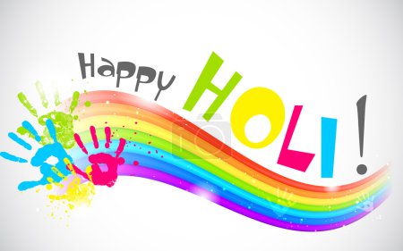Colorful Rainbow in Holi Wallpaper