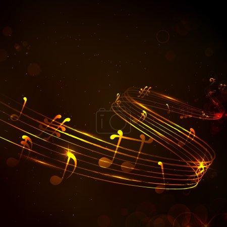 Colorful Musical Note Background
