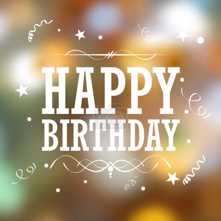 Happy Birthday Typography Background