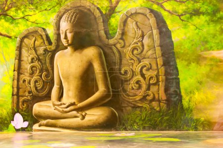 Buddha oil paintings in Thailand