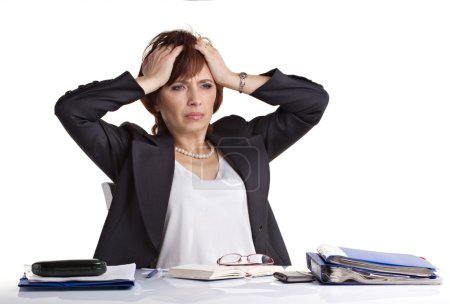headache by businesswoman