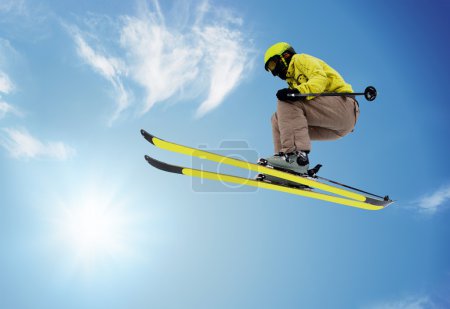 jumping skier