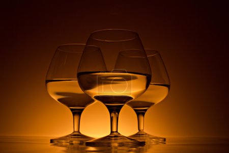 glass for brandy with beverage