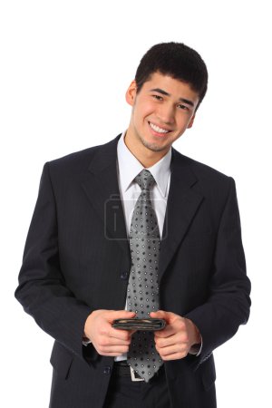 Young smiling asian businessman