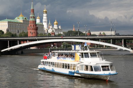 River motor ship on Moscow-river