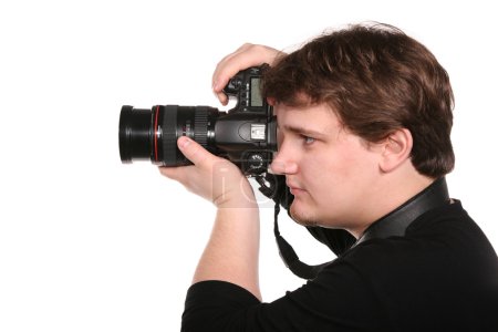 Man with photocamera