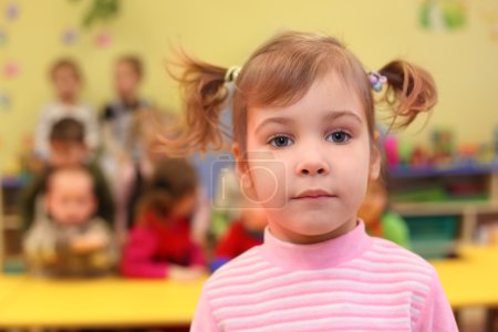 Little girl in kindergarten
