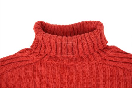 Neck of red sweater