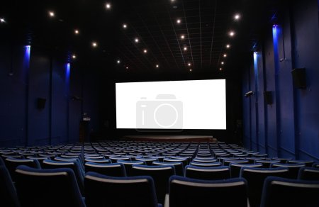 Hall of cinema with last spectator