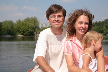 Family at the lake