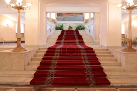 Stairway inside luxury apartments