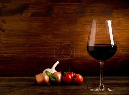 Wine Goblet with fresh ingredients