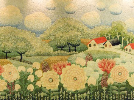 Carpet with nature and house decoration