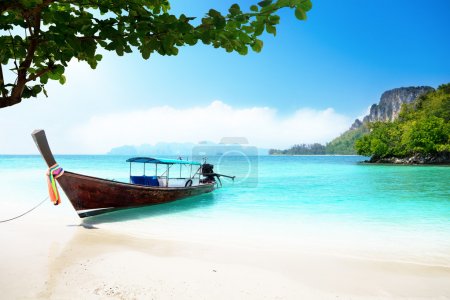 Long boat and poda island in Thailand