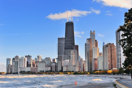 Chicago urban skyline