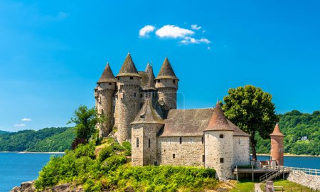 The Chateau de Val, a medieval castle on a bank of the Dordogne in France