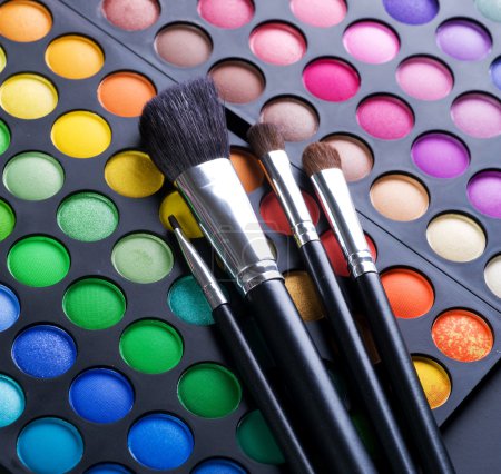 Makeup Brushes And Make-up Eye Shadows