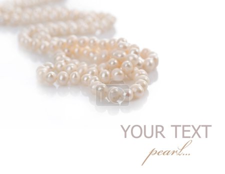 Natural Pearls Over White