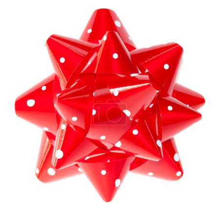 Red polka dots gift bow