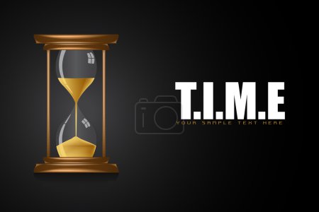 Hourglass on Time Background