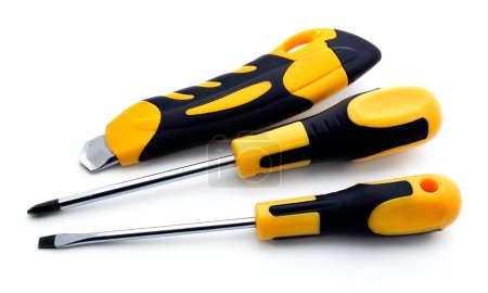 Two screw drivers and knife