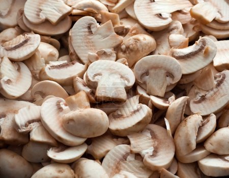 Cuted mushrooms
